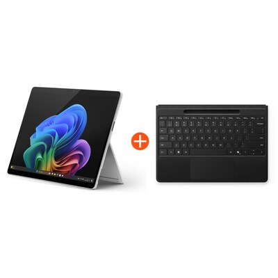 Microsoft Surface Pro (11. Edition) Copilot+ PC 13" OLED 2in1 Platin Snapdragon® X Elite 16GB/1TB SSD Win11 EP2-08379 ohne Netzteil inkl. MS Surface Pro Flex Keyboard schwarz
