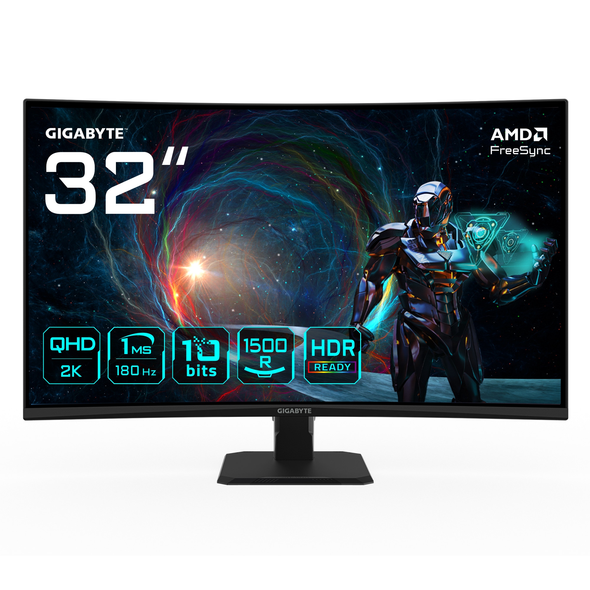 Image of GIGABYTE GS32QCA 31.5 Zoll WQHD Curved VA LED 16:9 180 Hz Gaming Monitor