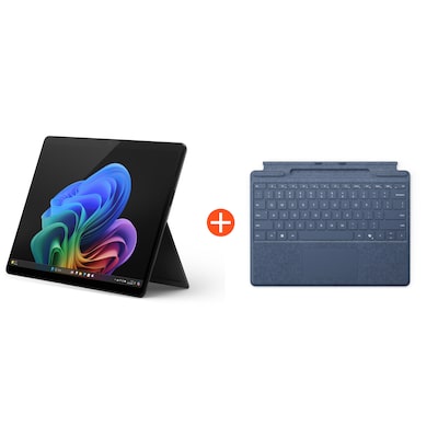 Microsoft Surface Pro (11. Edition) Copilot+ PC 13" OLED 2in1 Graphit Snapdragon® X Elite 16GB/1TB SSD Win11 EP2-08384 ohne Netzteil inkl. MS Surface Pro Keyboard mit Stiftaufbewahrung saphir