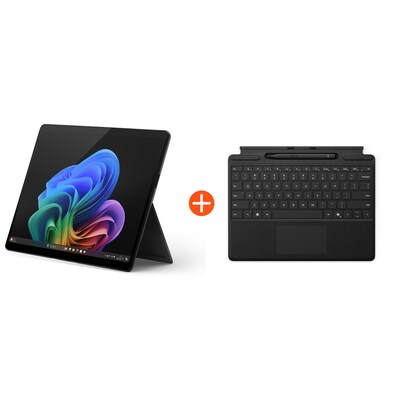 Microsoft Surface Pro (11. Edition) Copilot+ PC 13" OLED 2in1 Graphit Snapdragon® X Elite 16GB/1TB SSD Win11 EP2-08384  ohne Netzteil inkl. MS Surface Pro Keyboard mit Slim Pen schwarz
