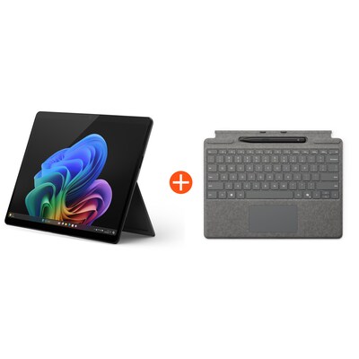 Microsoft Surface Pro (11. Edition) Copilot+ PC 13" OLED 2in1 Graphit Snapdragon® X Elite 16GB/1TB SSD Win11 EP2-08384 ohne Netzteil inkl. MS Surface Pro Keyboard mit Slim Pen platin