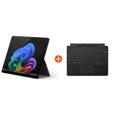 Microsoft Surface Pro (11. Edition) Copilot+ PC 13" OLED 2in1 Graphit Snapdragon® X Elite 16GB/1TB SSD Win11 EP2-08384 ohne Netzteil inkl. MS Surface Pro Flex Keyboard schwarz