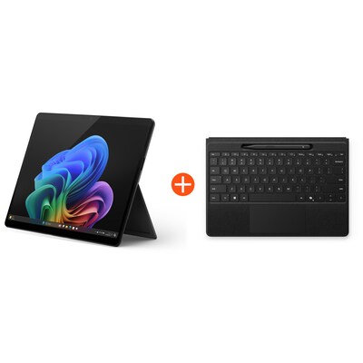 Microsoft Surface Pro (11. Edition) Copilot+ PC 13" OLED 2in1 Graphit Snapdragon® X Elite 16GB/1TB SSD Win11 EP2-08384 ohne Netzteil inkl. MS Surface Pro Flex Keyboard +Slim Pen schwarz
