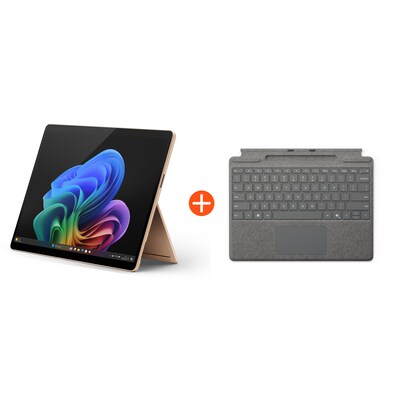 Microsoft Surface Pro (11. Edition) Copilot+ PC 13" OLED 2in1 Dune Snapdragon® X Elite 16GB/1TB SSD Win11 EP2-08389 ohne Netzteil inkl. MS Surface Pro Keyboard mit Stiftaufbewahrung platin