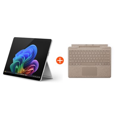 Microsoft Surface Pro (11. Edition) Copilot+ PC 13" OLED 2in1 Dune Snapdragon® X Elite 16GB/1TB SSD Win11 EP2-08389  ohne Netzteil inkl. MS Surface Pro Keyboard mit Stiftaufbewahrung sand