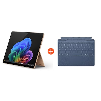 Microsoft Surface Pro (11. Edition) Copilot+ PC 13" OLED 2in1 Dune Snapdragon® X Elite 16GB/1TB SSD Win11 EP2-08389 ohne Netzteil inkl. MS Surface Pro Keyboard mit Stiftaufbewahrung saphir