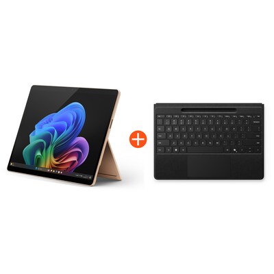 Microsoft Surface Pro (11. Edition) Copilot+ PC 13" OLED 2in1 Dune Snapdragon® X Elite 16GB/1TB SSD Win11 EP2-08389 ohne Netzteil inkl. MS Surface Pro Flex Keyboard schwarz