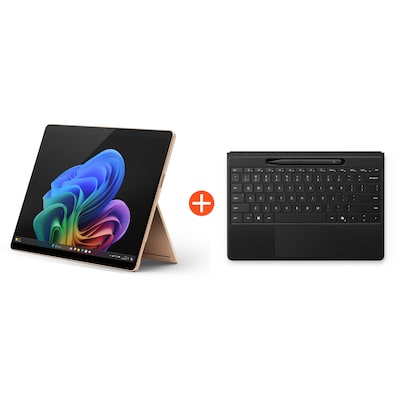 Microsoft Surface Pro (11. Edition) Copilot+ PC 13" OLED 2in1 Dune Snapdragon® X Elite 16GB/1TB SSD Win11 EP2-08389 ohne Netzteil inkl. MS Surface Pro Flex Keyboard +Slim Pen schwarz