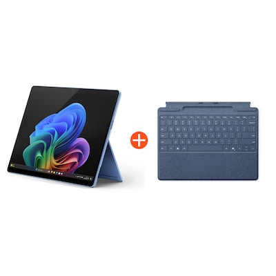 Microsoft Surface Pro (11. Edition) Copilot+ PC 13" OLED 2in1 Saphir Snapdragon® X Elite 16GB/1TB SSD Win11 EP2-08390 ohne Netzteil inkl. MS Surface Pro Keyboard mit Stiftaufbewahrung saphir