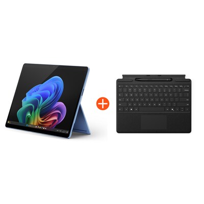 Microsoft Surface Pro (11. Edition) Copilot+ PC 13" OLED 2in1 Saphir Snapdragon® X Elite 16GB/1TB SSD Win11 EP2-08390 ohne Netzteil inkl. MS Surface Pro Keyboard mit Slim Pen schwarz