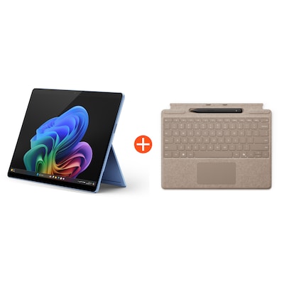 Microsoft Surface Pro (11. Edition) Copilot+ PC 13" OLED 2in1 Saphir Snapdragon® X Elite 16GB/1TB SSD Win11 EP2-08390 ohne Netzteil inkl. MS Surface Pro Keyboard mit Slim Pen Sand