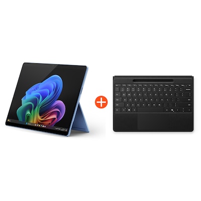Microsoft Surface Pro (11. Edition) Copilot+ PC 13" OLED 2in1 Saphir Snapdragon® X Elite 16GB/1TB SSD Win11 EP2-08390 ohne Netzteil inkl. MS Surface Pro Flex Keyboard schwarz