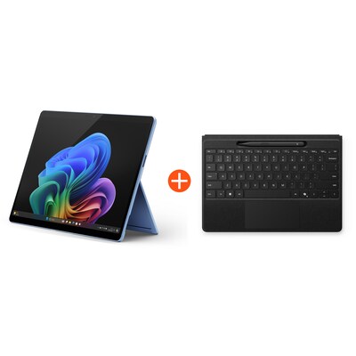 Microsoft Surface Pro (11. Edition) Copilot+ PC 13" OLED 2in1 Saphir Snapdragon® X Elite 16GB/1TB SSD Win11 EP2-08390 ohne Netzteil inkl. MS Surface Pro Flex Keyboard +Slim Pen schwarz