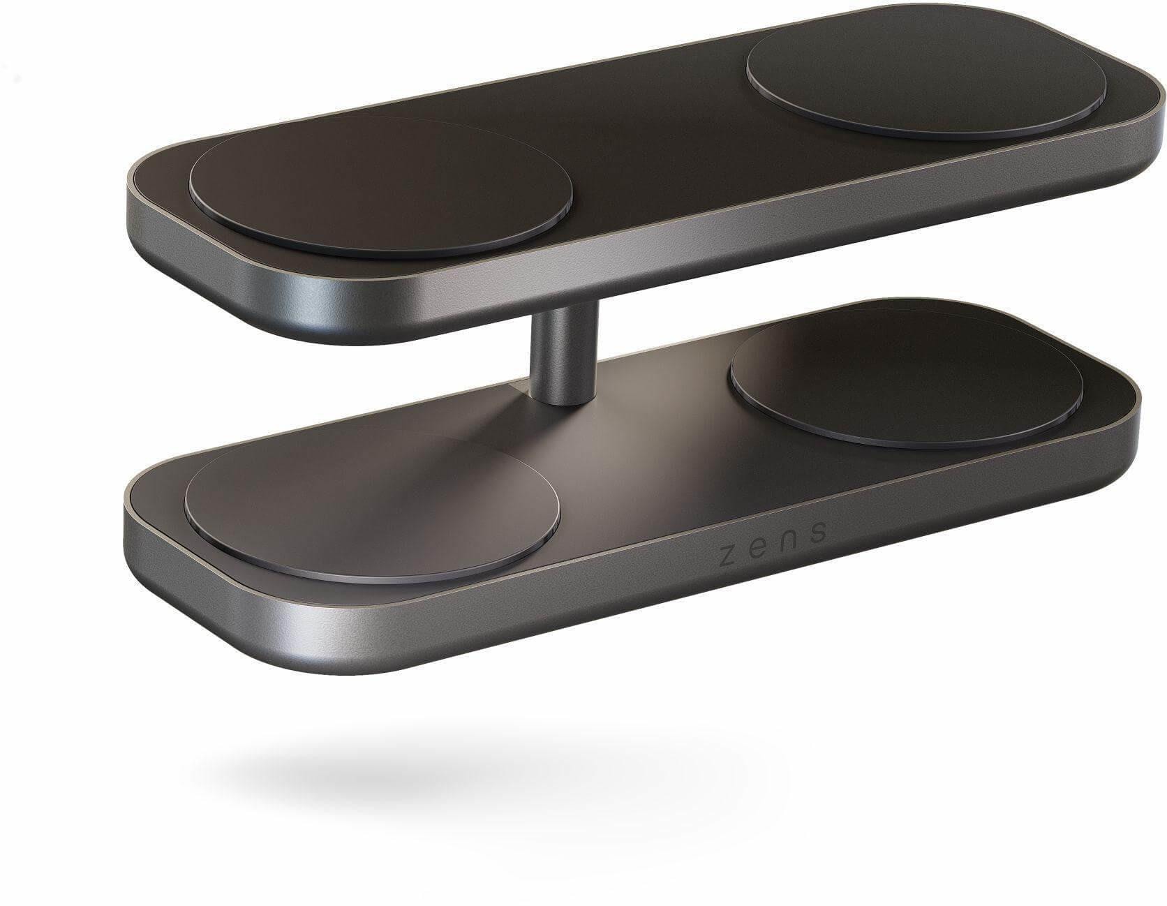 Zens Aluminium Series Quattro Wireless Charger Pro 4 mit Netzteil 65W Qi2 schwarz