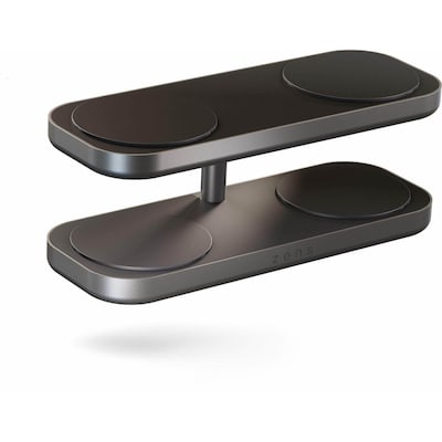 Zens Aluminium Series Quattro Wireless Charger Pro 4 mit Netzteil 65W Qi2 schwarz