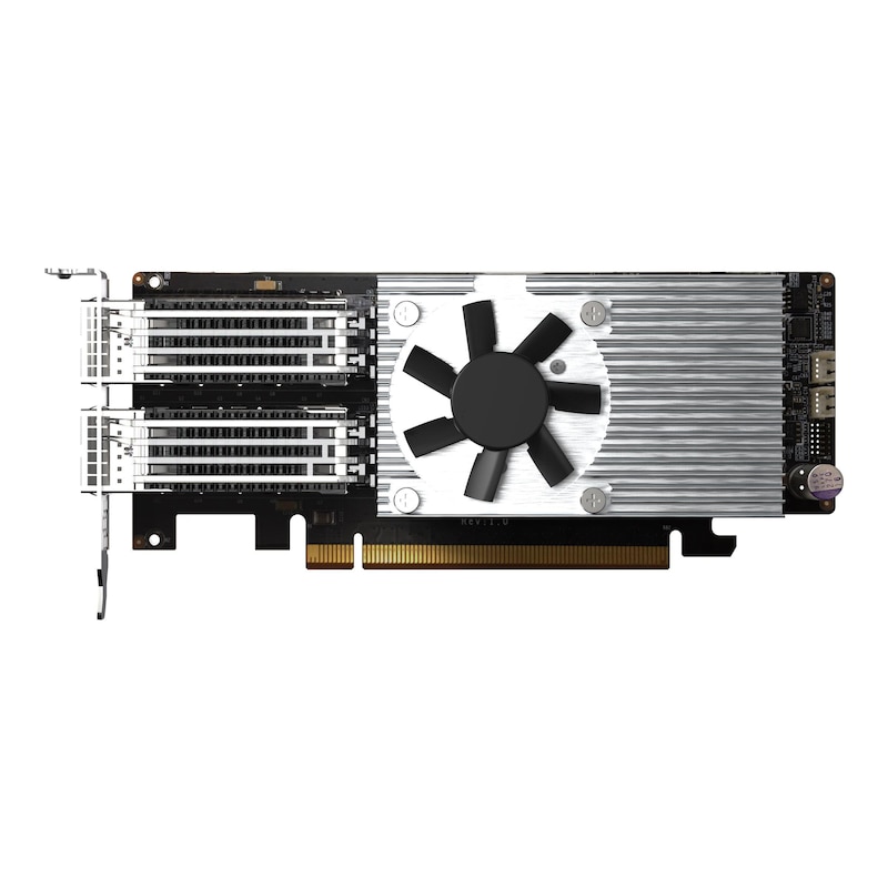on The günstig Kaufen-QNAP QXG-100G2SF-E810 100GbE Netzwerkerweiterungskarte. QNAP QXG-100G2SF-E810 100GbE Netzwerkerweiterungskarte <![CDATA[• Dual Port QXG-100G2SF-E810 PCIe Gen 4.0 x16 • 2 x QSFP28 ports • Unterstützt Windows und Linux Server/Workstations • Intel Ethernet C