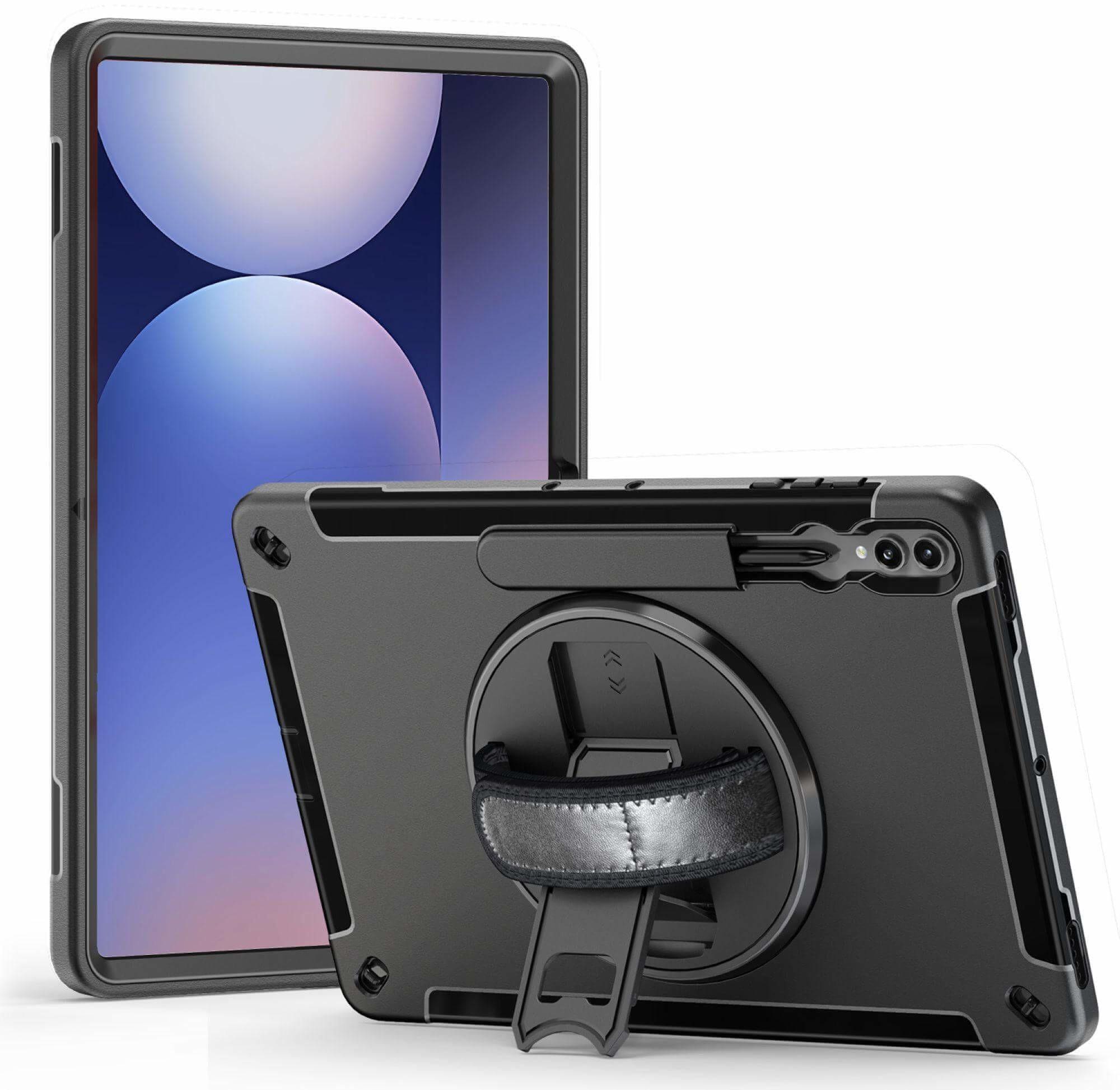 JT Berlin Rugged Kickstand & Handstrap Case Samsung Galaxy Tab S10 Ultra/S9 Ultra schwarz
