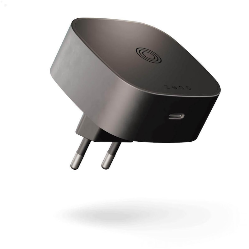 Zens Essential Series Magnetic Wireless Charging Adapter für die Steckdose 18W USB-C + 1x 15W Qi schwarz