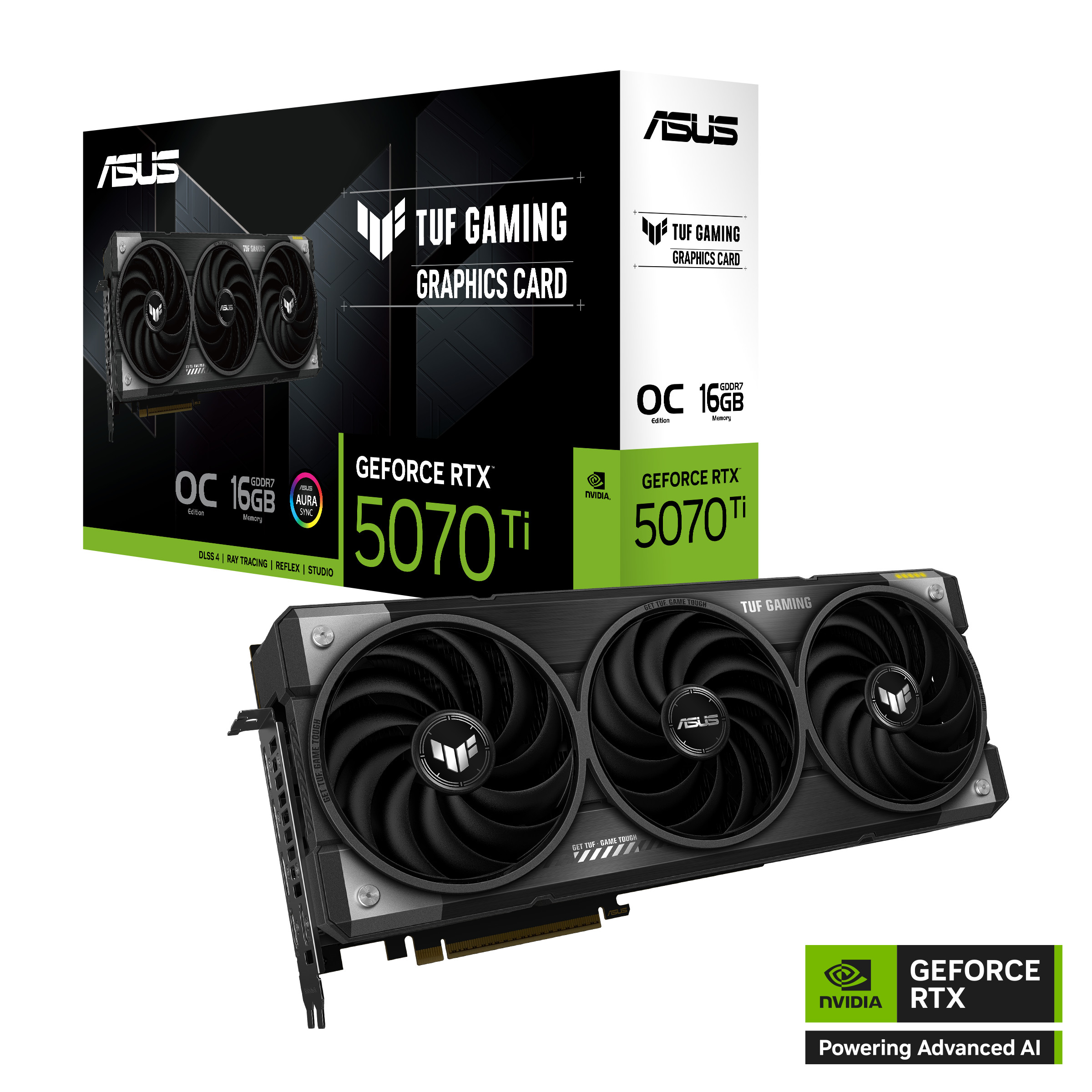 ASUS TUF GeForce RTX 5070 Ti Gaming OC 16GB TUF-RTX5070TI-O16G-GAMING DDR7 Grafikkarte, 2xHDMI, 3xDP
