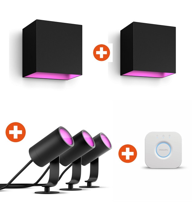 Philips Hue Starter Set Lightstrip Outdoor 5M + Lily Spot 3Er Pack + Bridge V2 Ku04-10U+Ky01-183+Kv01-1L5 - Image 17