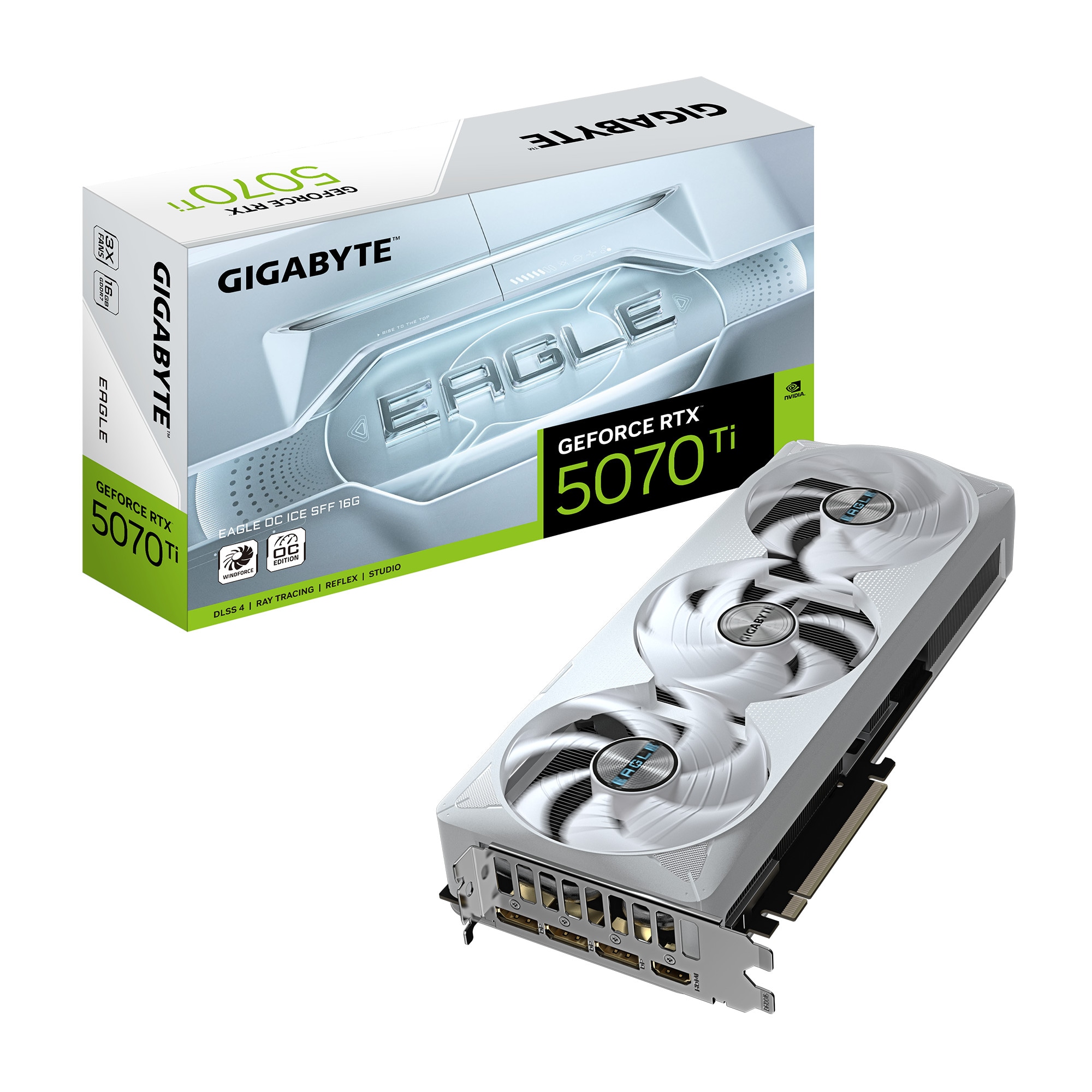 GIGABYTE GeForce RTX 5070 Ti EAGLE OC ICE SFF 16G Grafikkarte HDMI/DP