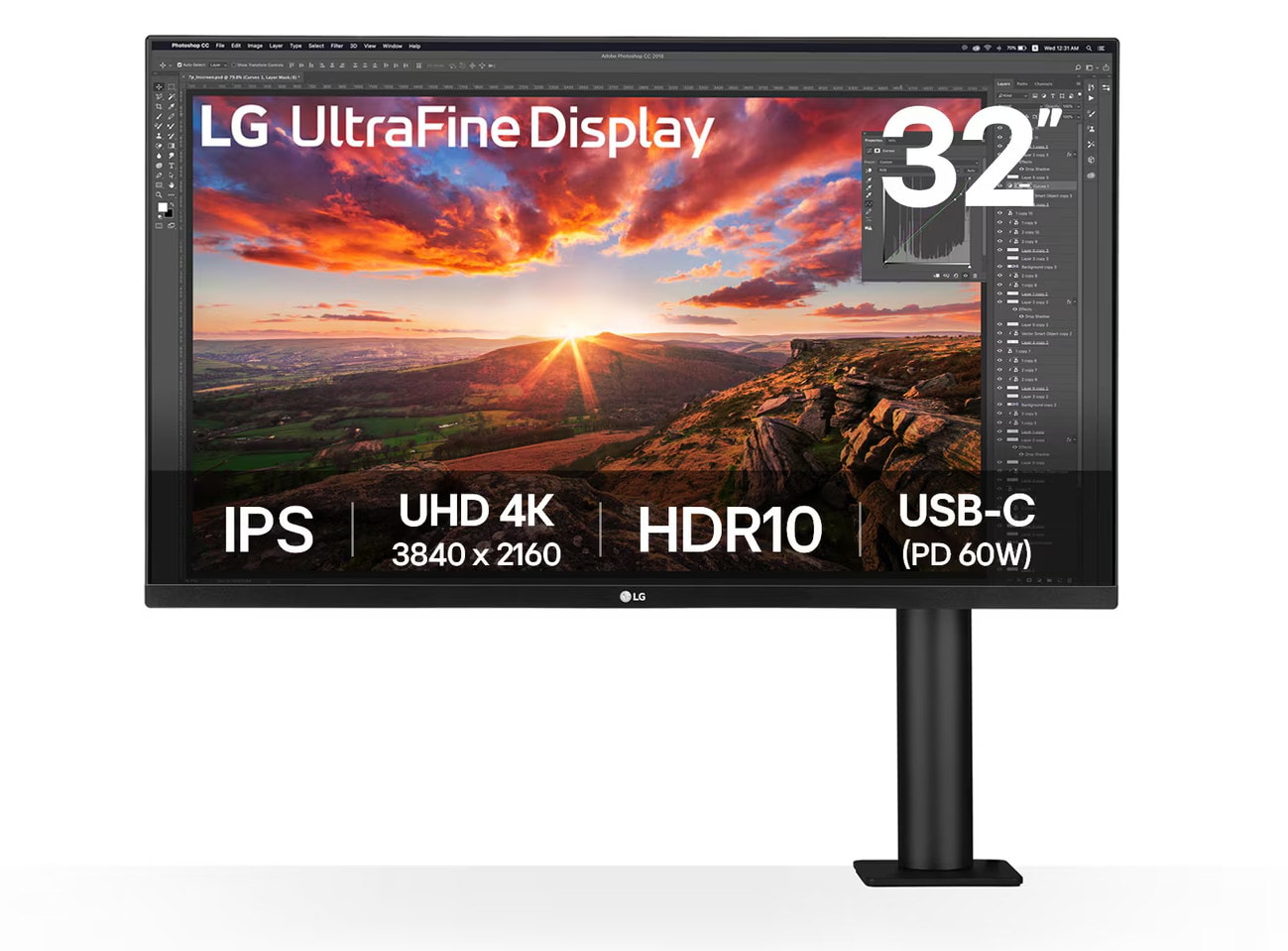 LG UltraFine 32UN880K-B 31.5 Zoll 4K (UHD) IPS Panel 16:9 Monitor