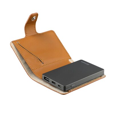 4smarts Powerbank PowrWAllet 3000mAh, cognac