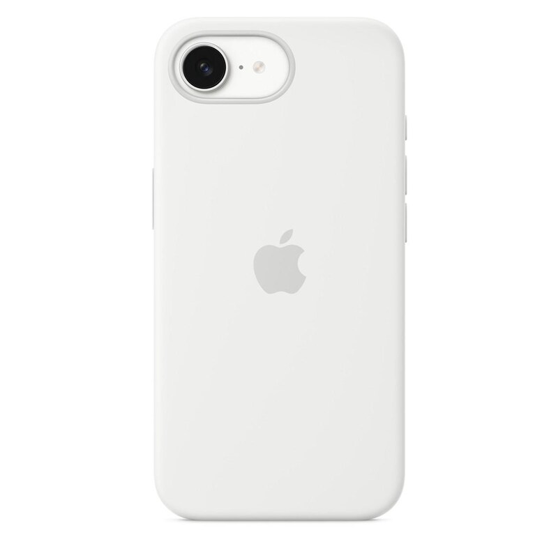 Apple iPhone 16e Silikon Case weiß