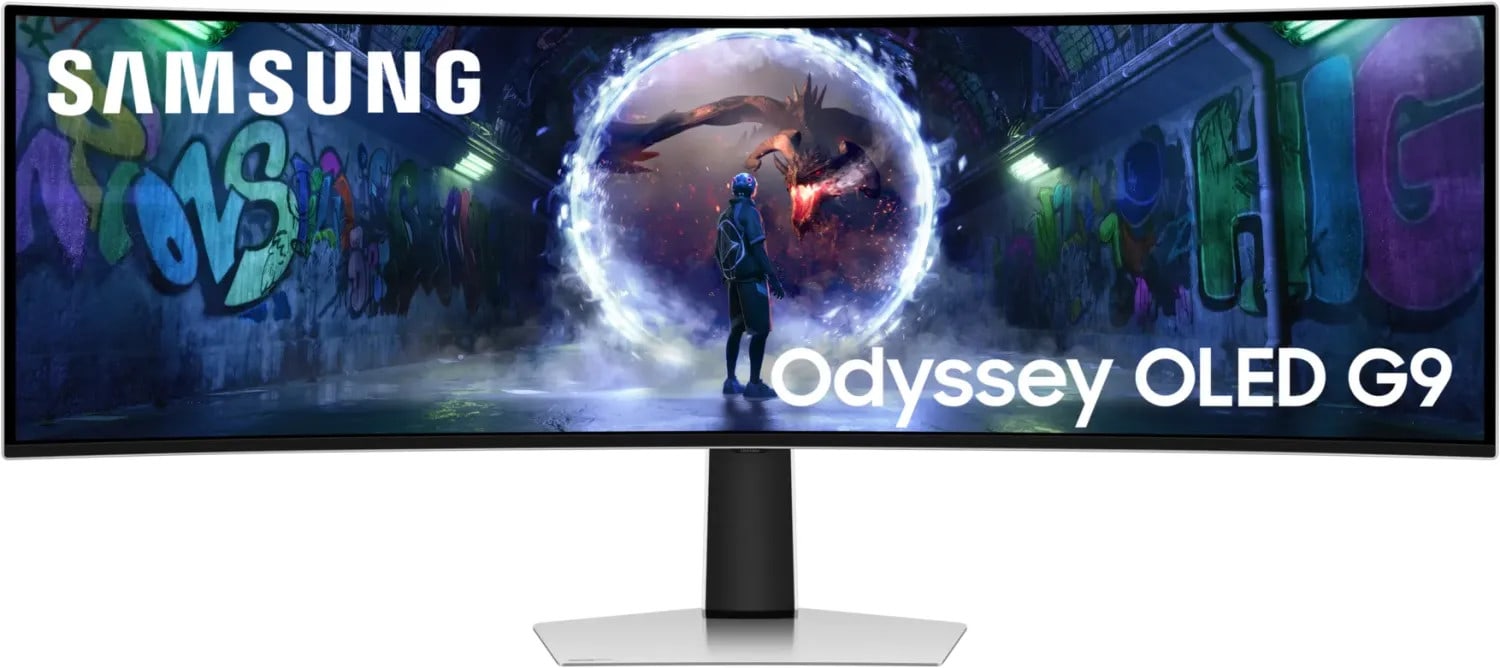 Samsung Odyssey G93SD LS49DG934SUXEN 49 Zoll DQHD QD-OLED Panel 32:9 240 Hz Curved Gaming Monitor