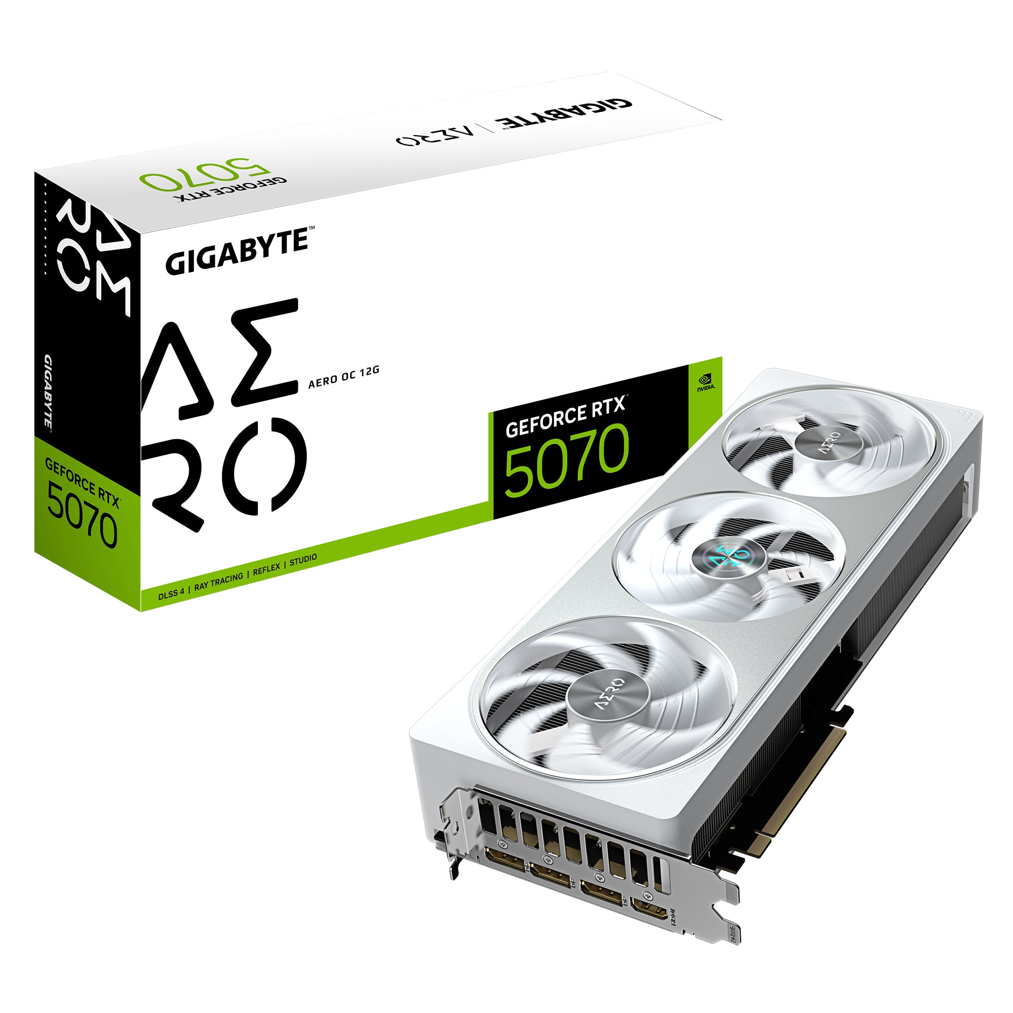 GIGABYTE GeForce RTX 5070 AERO OC 12G Grafikkarte HDMI/DP