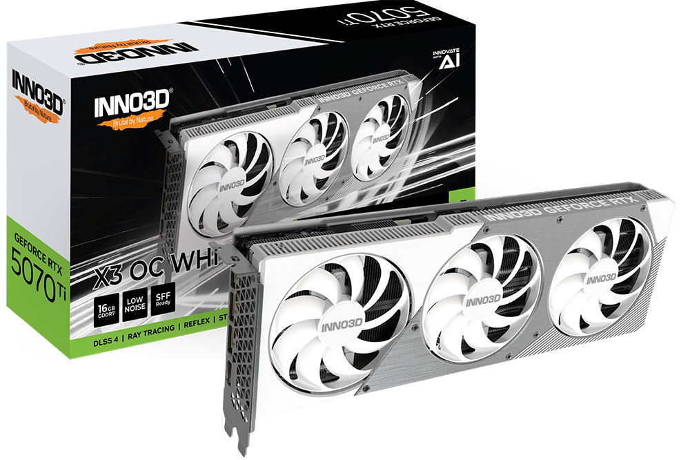 INNO3D GeForce RTX 5070 Ti X3 OC White 16GB Grafikkarte 3xDP/HDMI