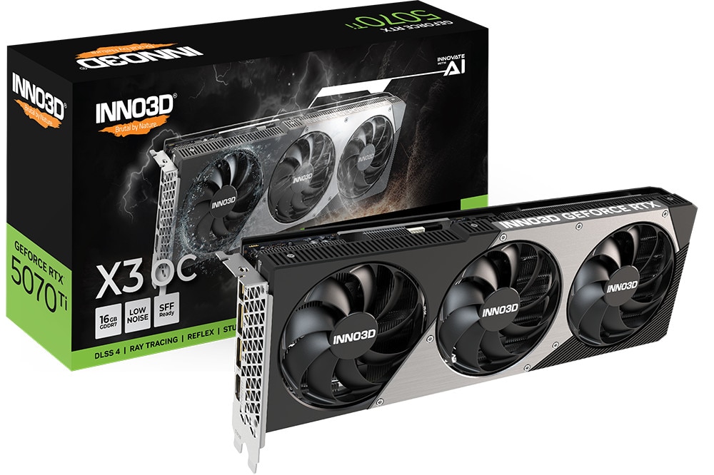 INNO3D GeForce RTX 5070 Ti X3 OC 16GB Grafikkarte 3xDP/HDMI