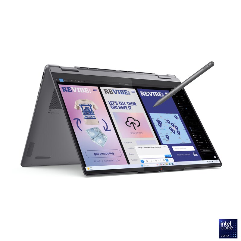 Ultra 7 günstig Kaufen-Lenovo Yoga 7 2-in-1 14ILL10 14" 2,8K OLED 2in1 Ultra 7 256V 16GB/1TB SSD Win11. Lenovo Yoga 7 2-in-1 14ILL10 14" 2,8K OLED 2in1 Ultra 7 256V 16GB/1TB SSD Win11 <![CDATA[• Intel Core Ultra 7 256V Prozessor, 8 Kerne (bis zu 4.80 GHz) • 35.6 cm (14
