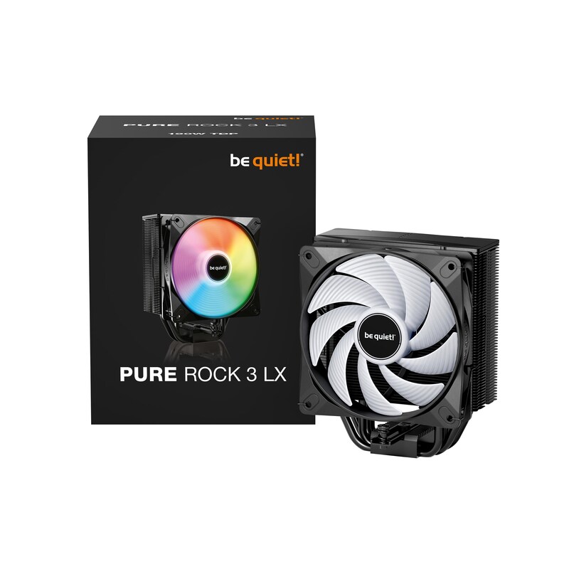 be quiet! Pure Rock 3 LX ARGB CPU Kühler für Intel und AMD CPU schwarz