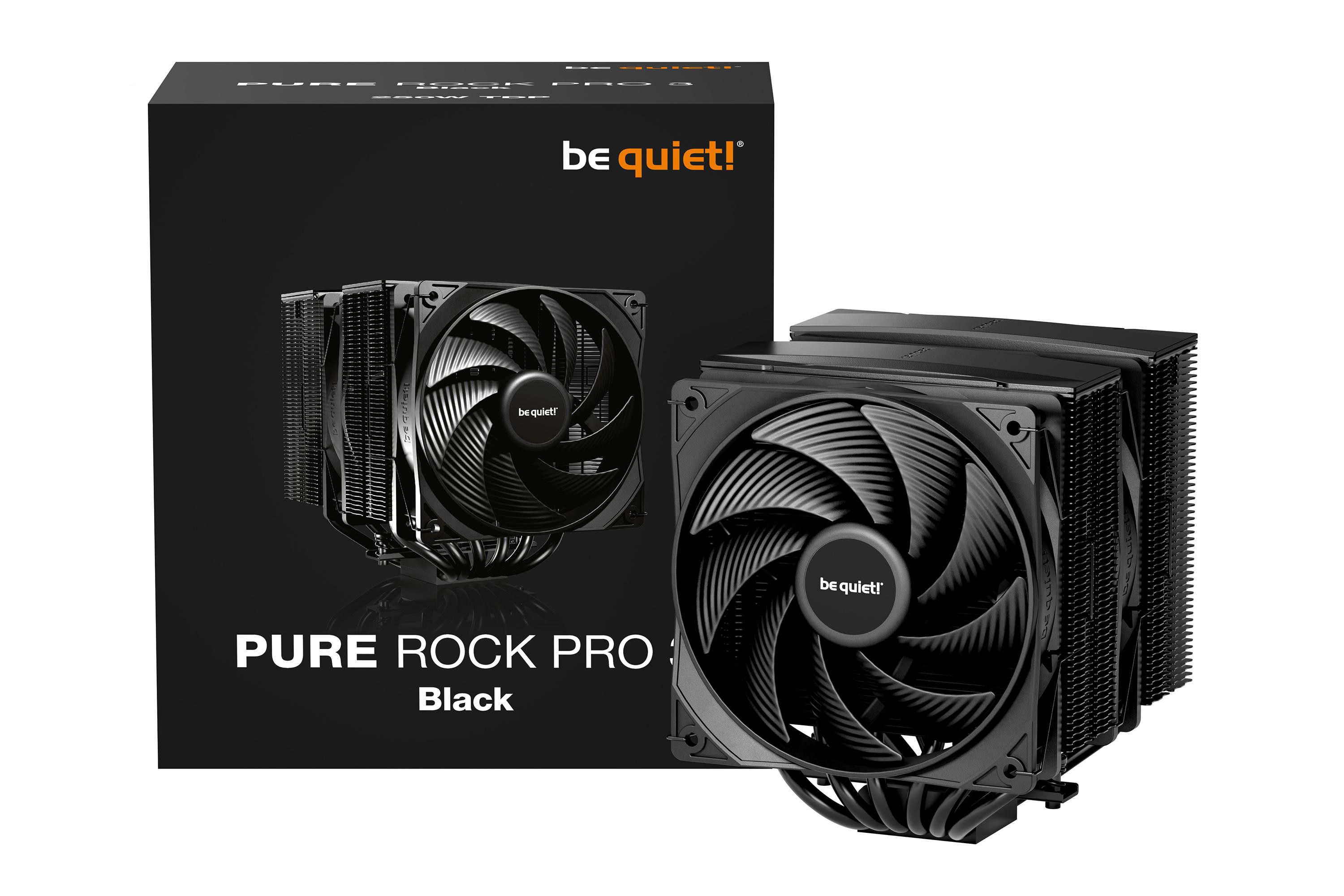 be quiet! Pure Rock PRO 3 Black CPU Kühler für Intel und AMD CPU schwarz