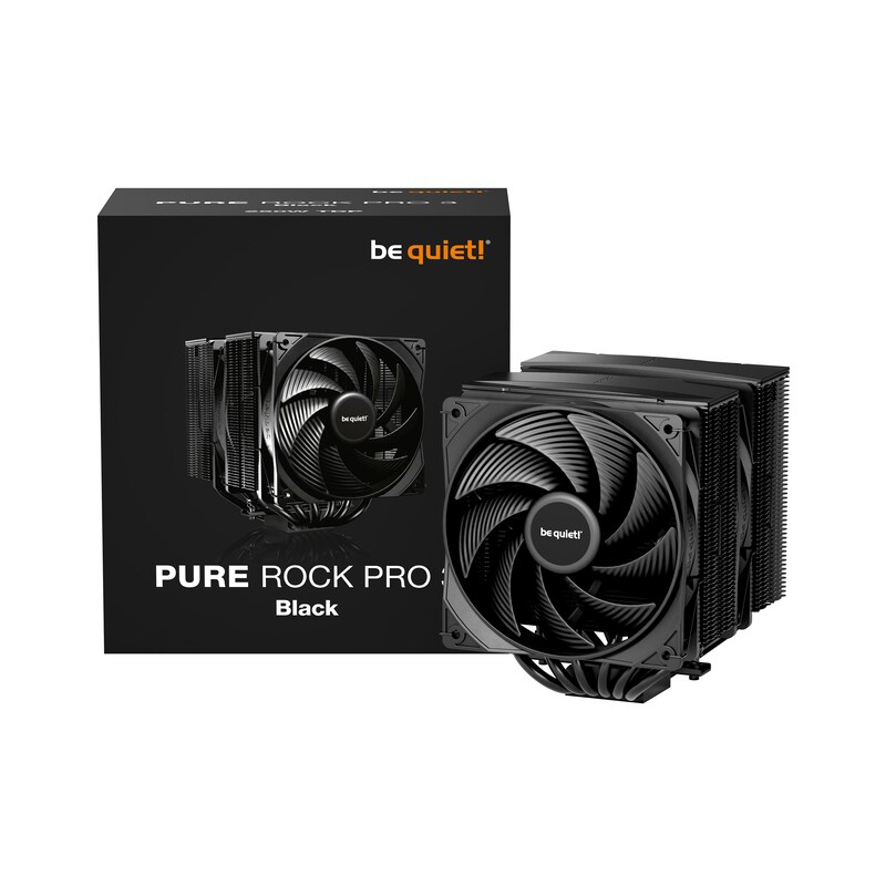 be quiet! Pure Rock PRO 3 Black CPU Kühler für Intel und AMD CPU schwarz