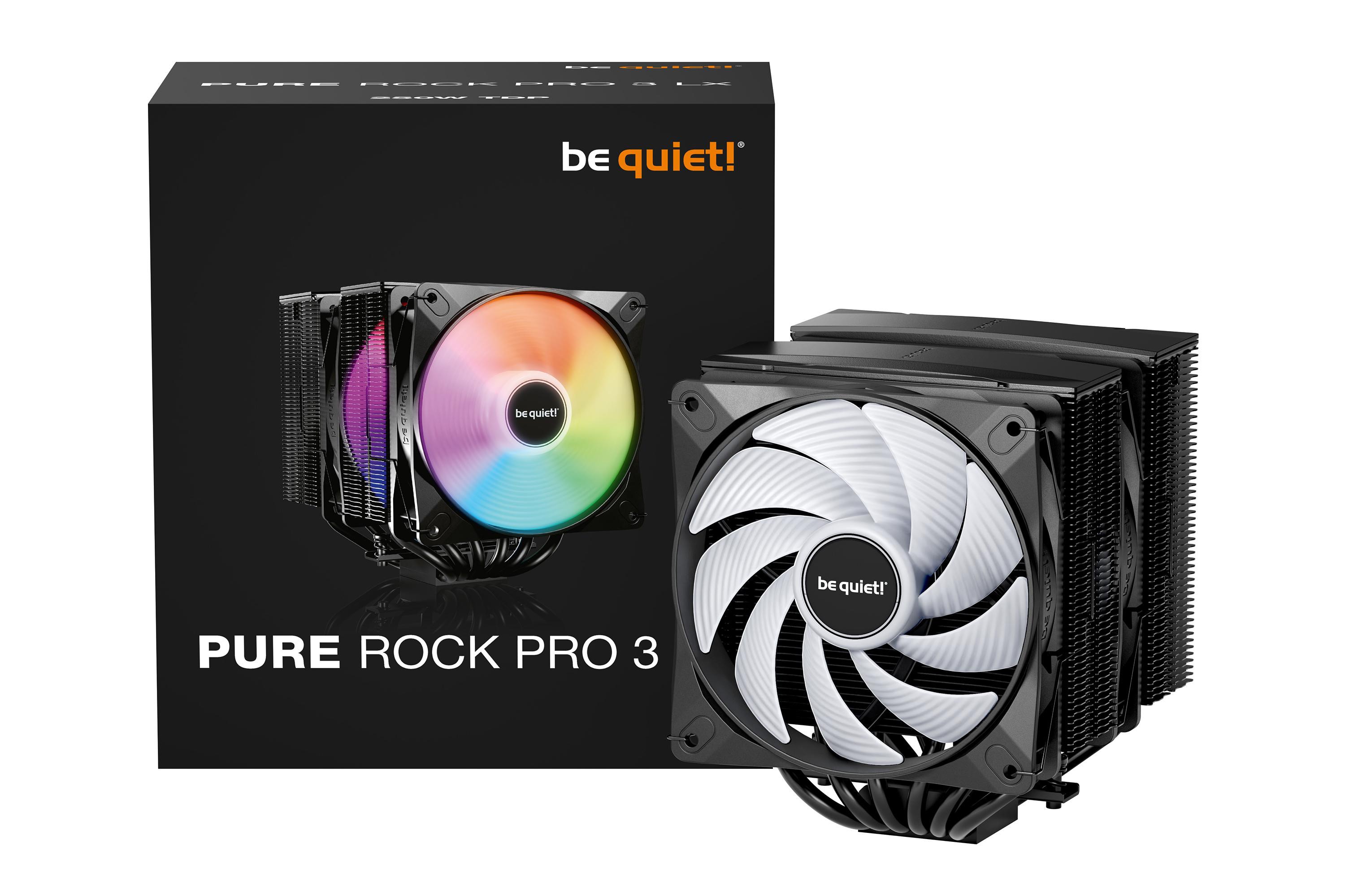Be Quiet! Pure Rock Pro 3 Lx Argb Cpu Kühler Für Intel Und Amd Cpu Schwarz Bk043