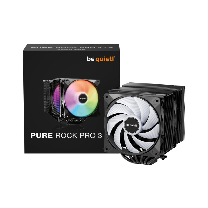 be quiet! Pure Rock PRO 3 LX ARGB CPU Kühler für Intel und AMD CPU schwarz
