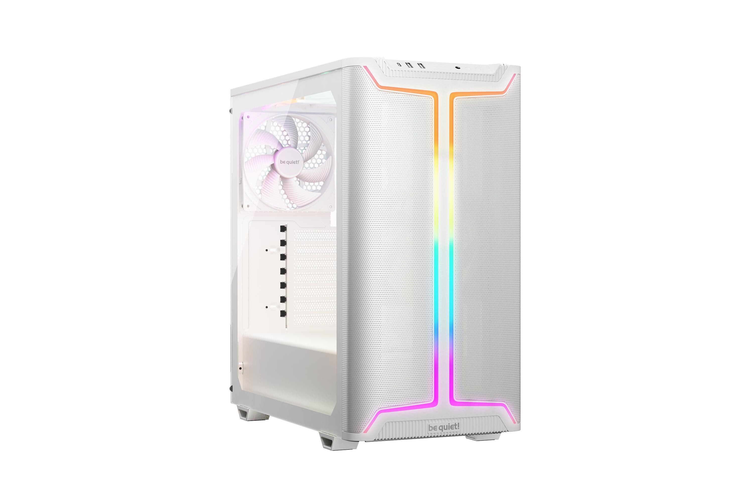 be quiet! Pure Base 501 Gaming PC Gehäuse Midi-Tower Weiß