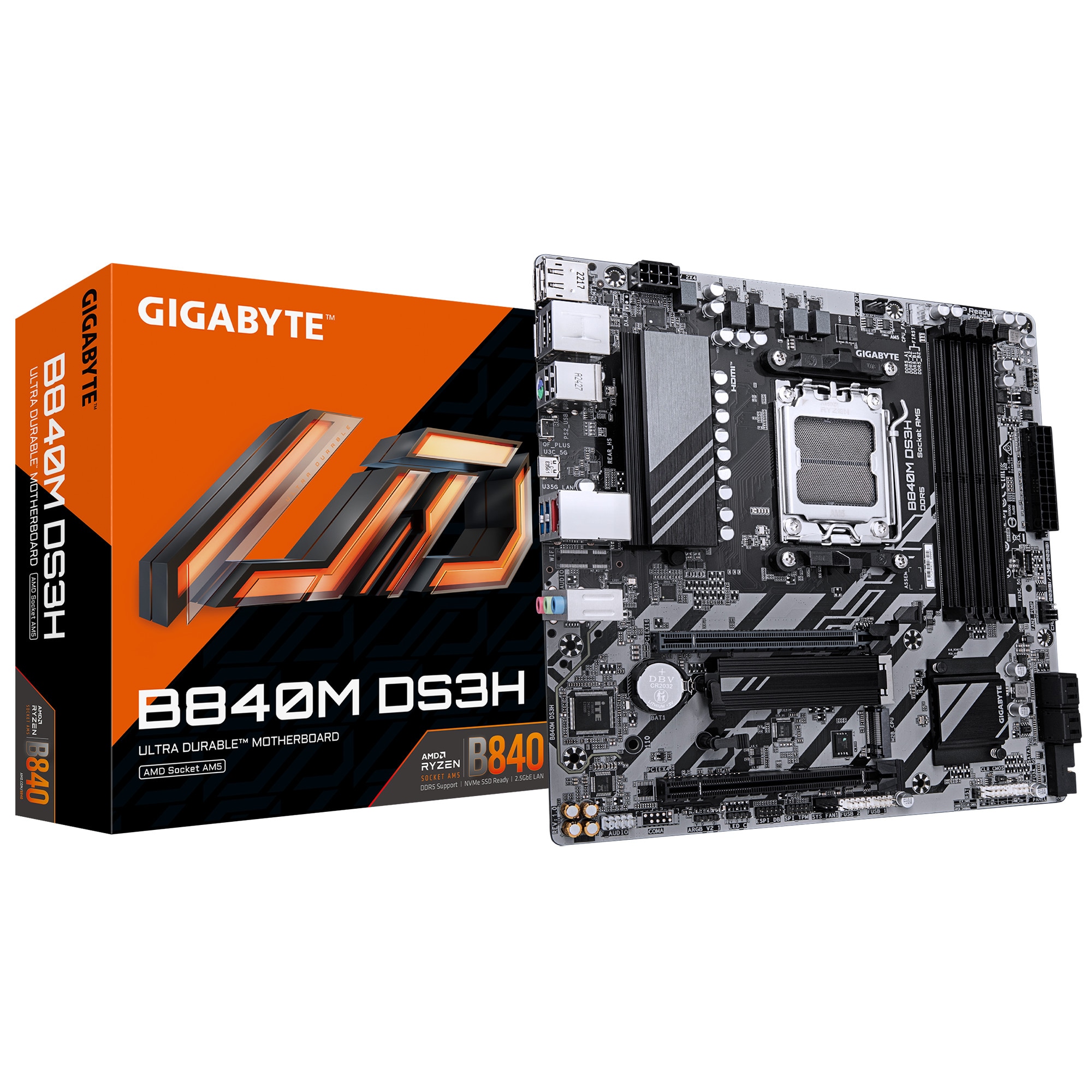 GIGABYTE B840M DS3H Mainboard - AMD B840 - AMD AM5 - DDR5 RAM - Micro-ATX - Bild 5