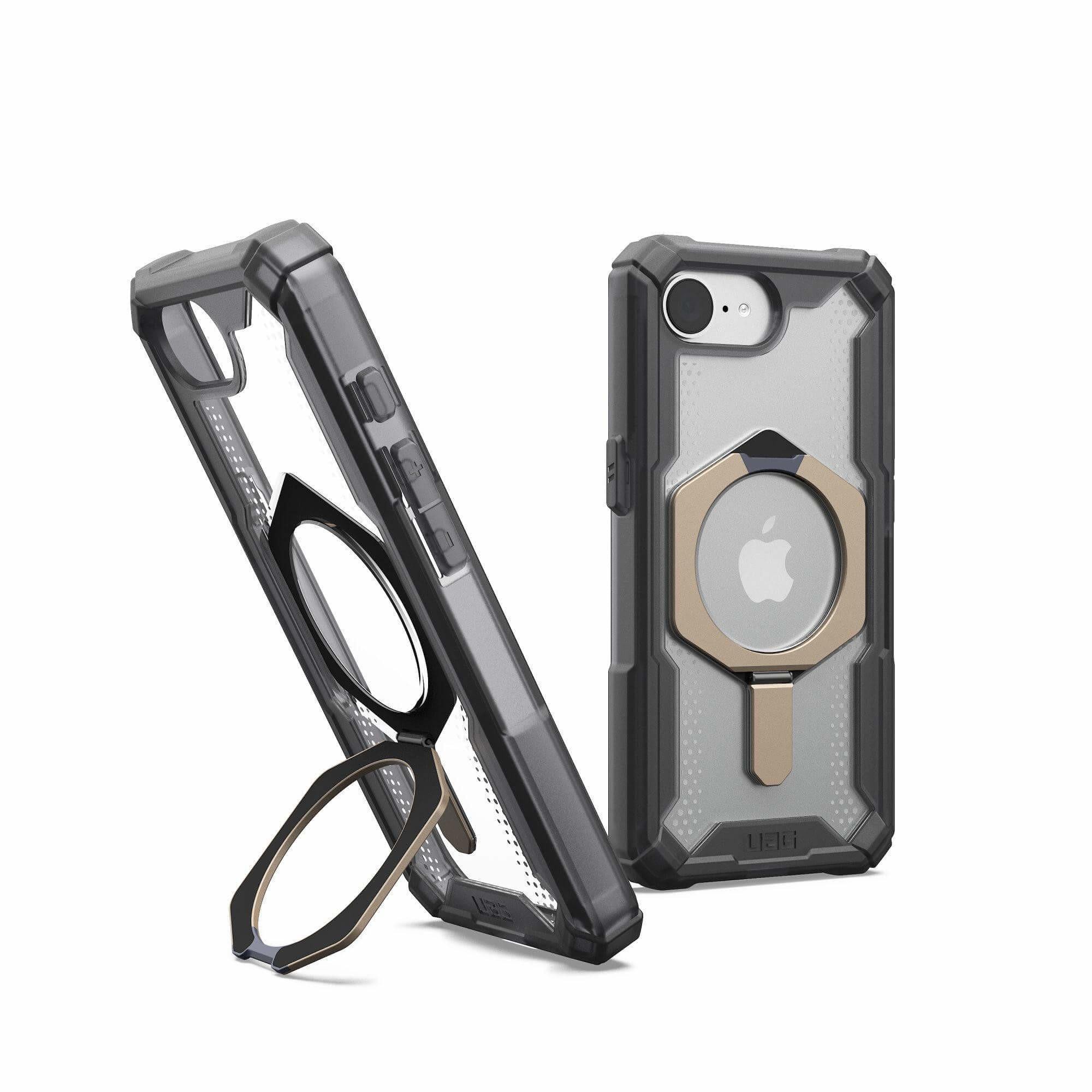 UAG Urban Armor Gear Plasma XTE MagSafe Kickstand Case ash (transparent)/titan für Apple iPhone 17e/16e