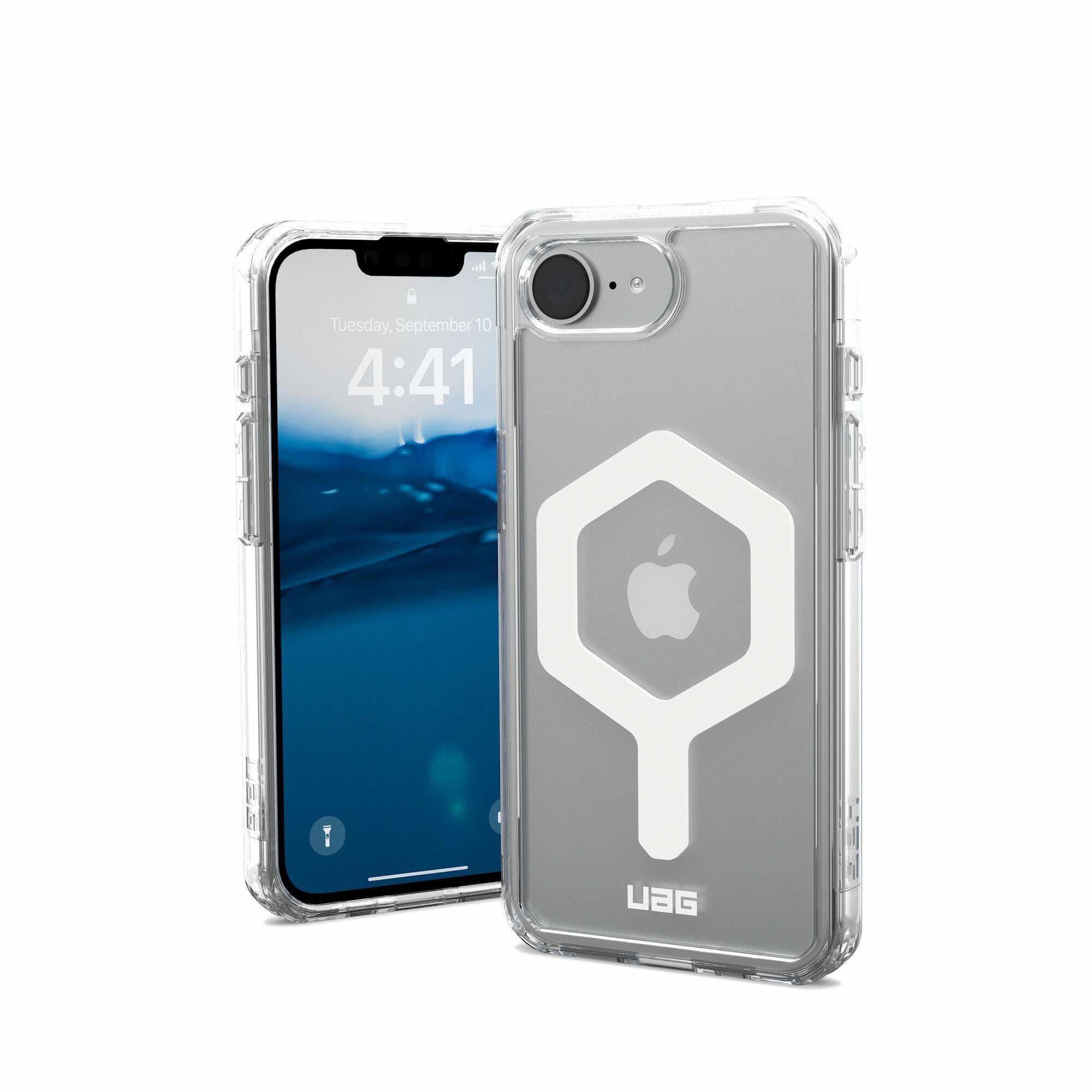 UAG Urban Armor Gear Plasma XTE MagSafe Kickstand Case ash (transparent)/titan für Apple iPhone 17e/16e
