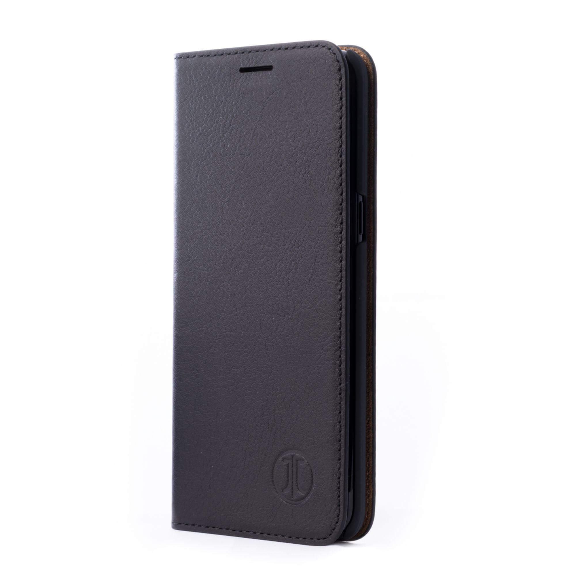 JT Berlin Echtleder BookCase Tegel Apple iPhone 17e/16e schwarz