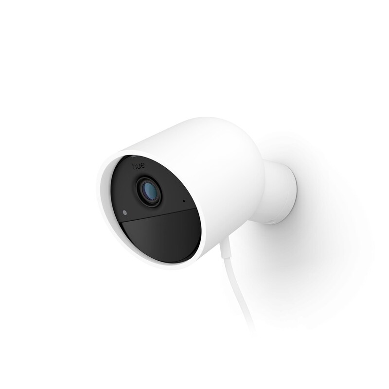 Kamera günstig Kaufen-Philips Hue Secure kabelgebundene Kamera weiß. Philips Hue Secure kabelgebundene Kamera weiß <![CDATA[• 1080P - WLAN-Kamera mit Bewegungserkennung • kompatibel mit Zigbee und der Philips Hue App • inklusive Alarmfunktion und 2-Wege-Audioübertrag