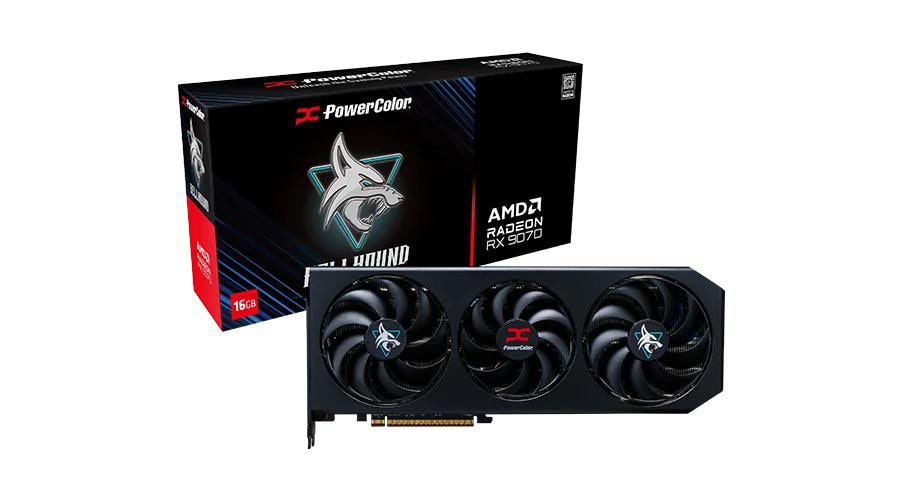 POWERCOLOR AMD Radeon RX 9070 Hellhound OC 16GB GDDR6 Grafikkarte HDMI/3xDP