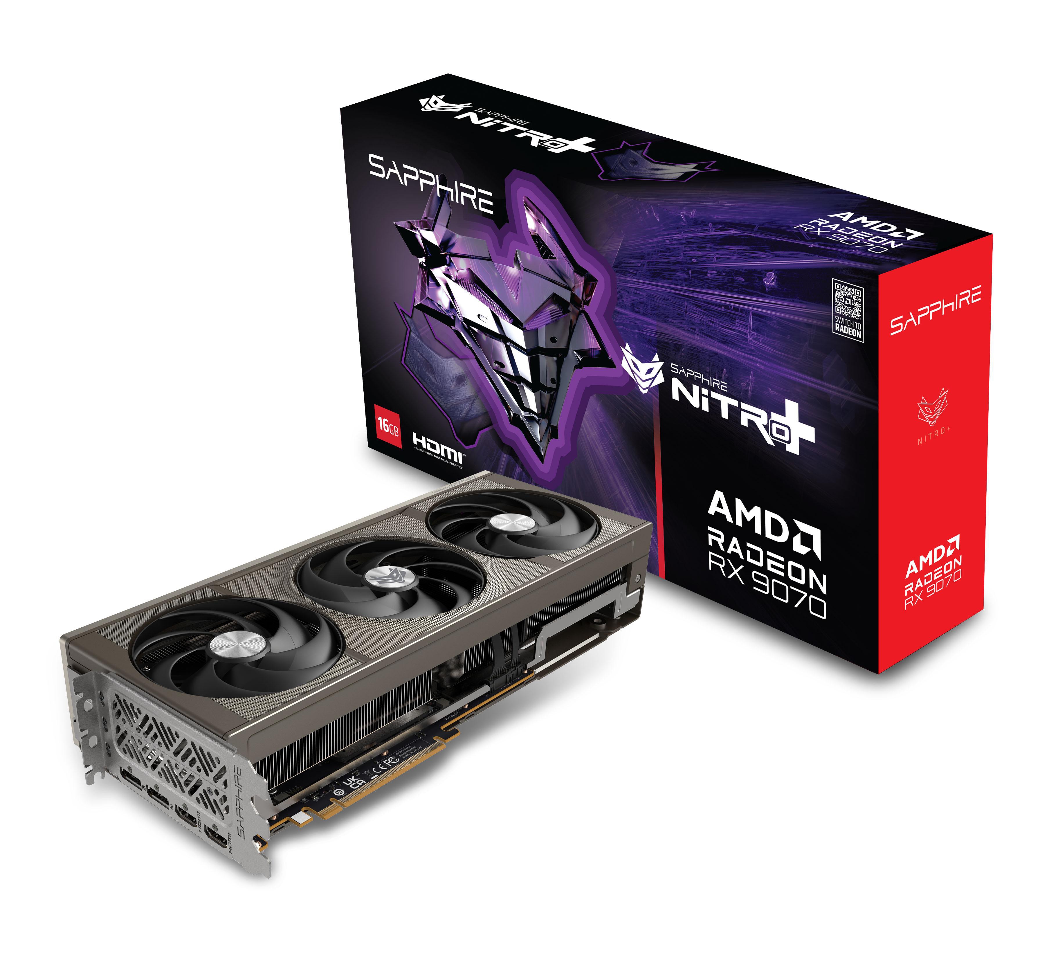 SAPPHIRE NITRO+ AMD Radeon™ RX 9070 GAMING Grafikkarte 16 GB