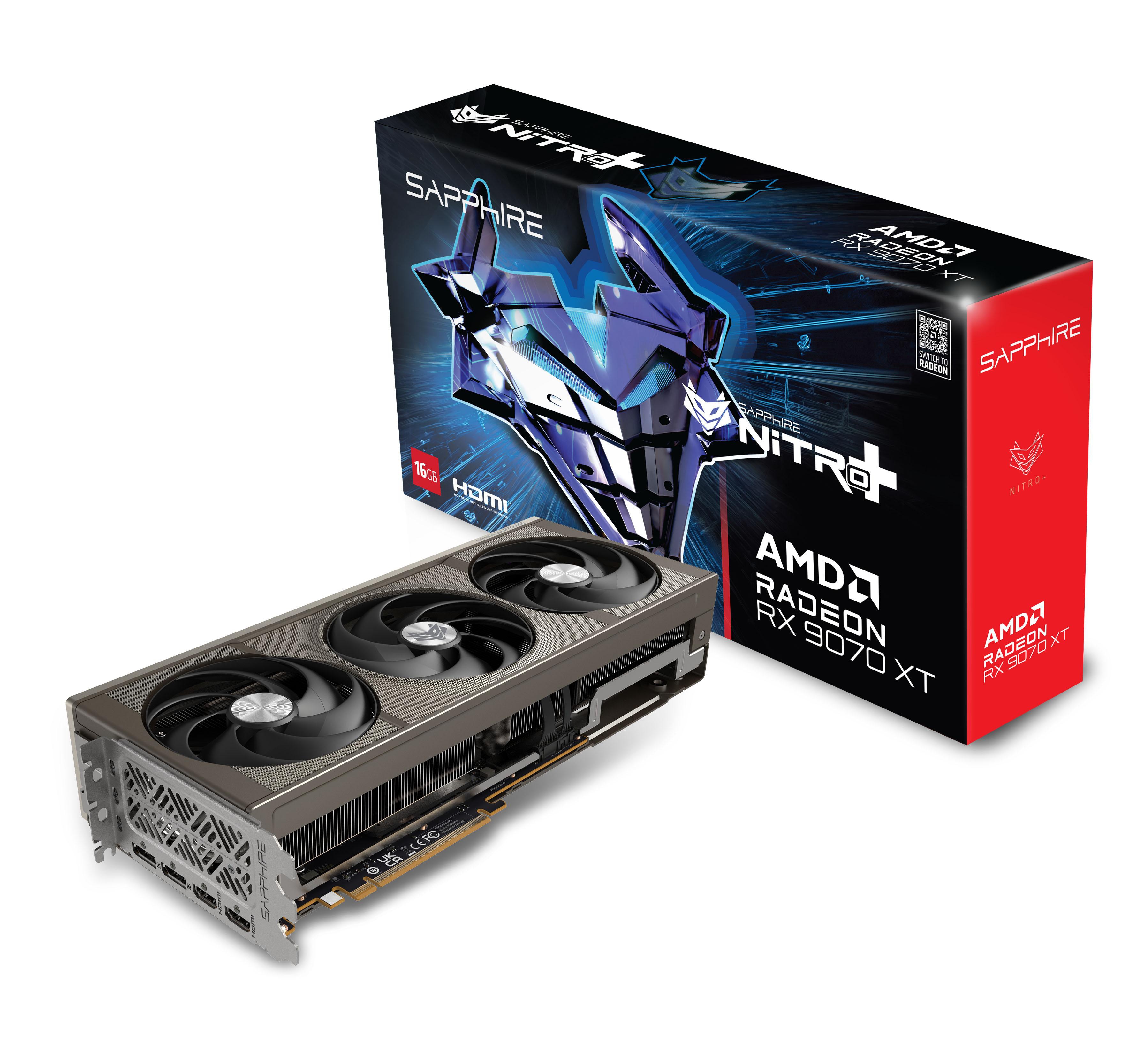 SAPPHIRE NITRO+ AMD Radeon™ RX 9070 XT GAMING OC Grafikkarte 16 GB