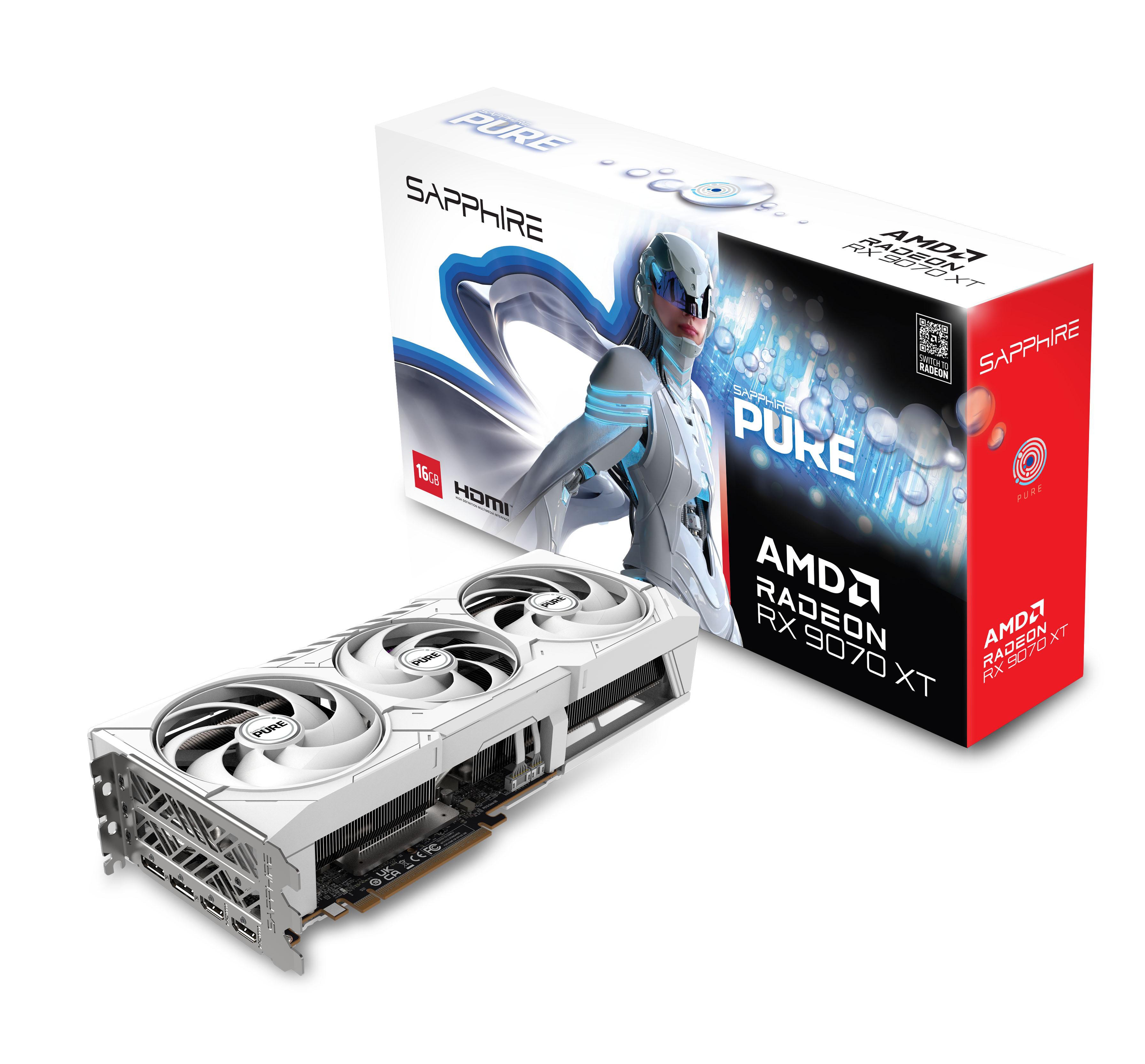 SAPPHIRE PURE AMD Radeon™ RX 9070 XT GAMING Grafikkarte 16 GB