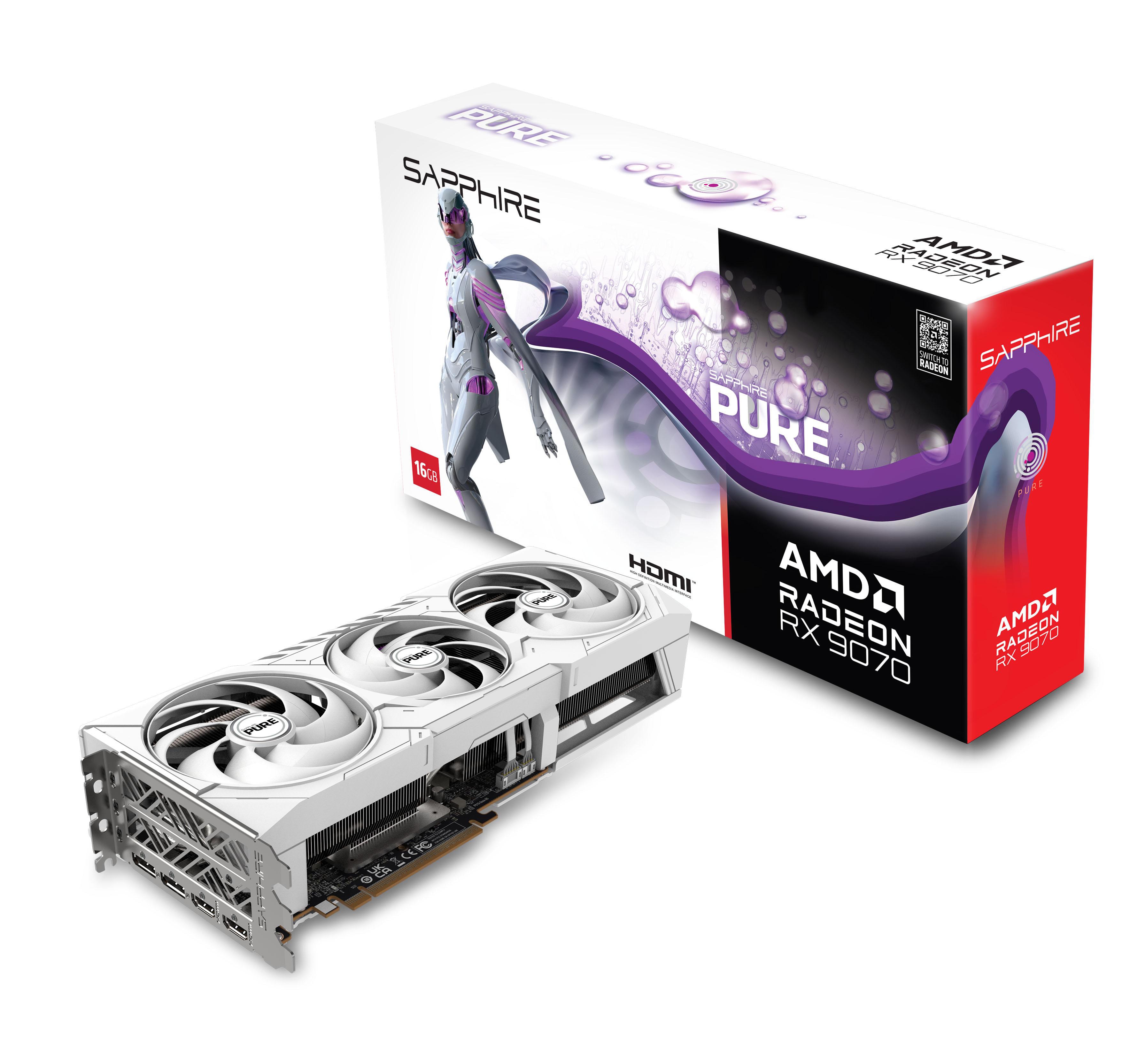 SAPPHIRE PURE AMD Radeon™ RX 9070 GAMING Grafikkarte 16 GB