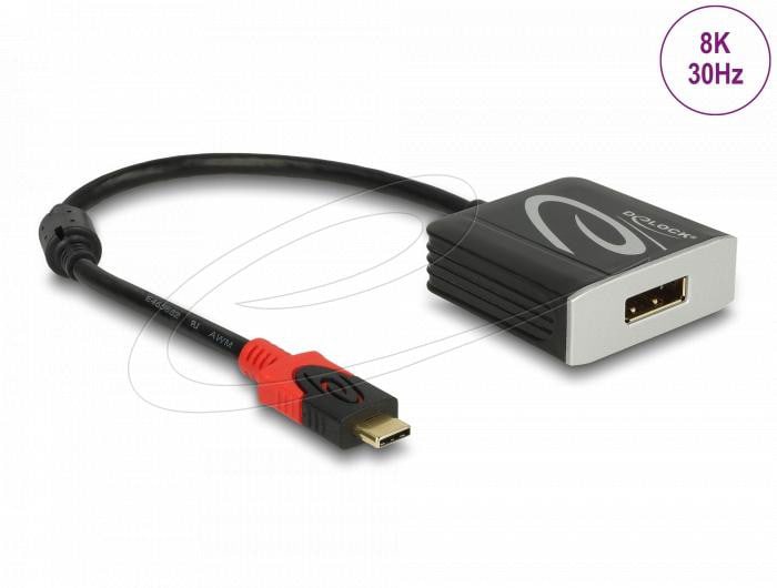 Delock Adapter USB Type-C™ -Stecker zu DisplayPort Buchse (DP Alt Mode) 8K 30 Hz
